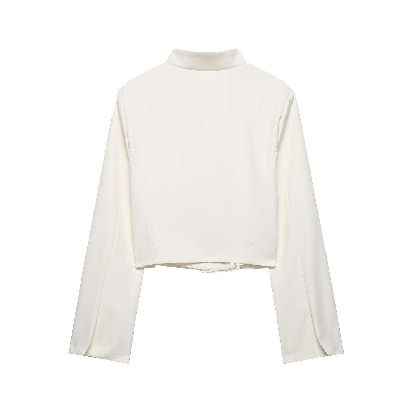 Cropped Long-Sleeve Blazer