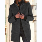 Stand-Collar Longline Coat - view 3