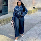 Veste en jean pour femme, style décontracté, automne hiver, fait main, effet vieilli, manches longues