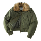 Cropped Hooded Puffer Jacket