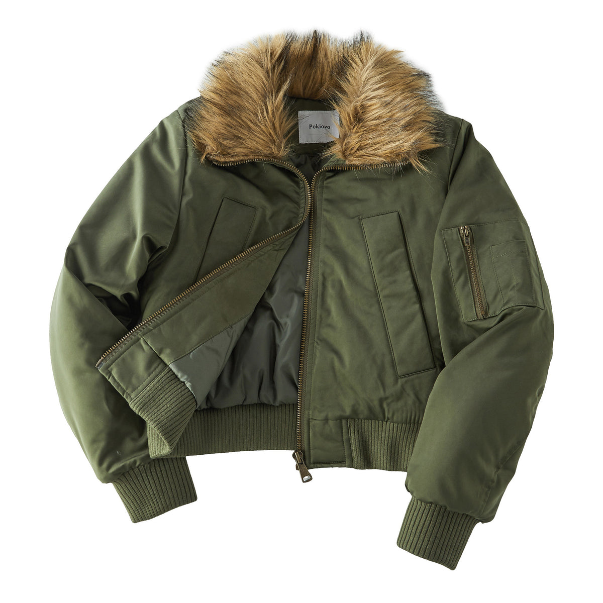Cropped Hooded Puffer Jacket