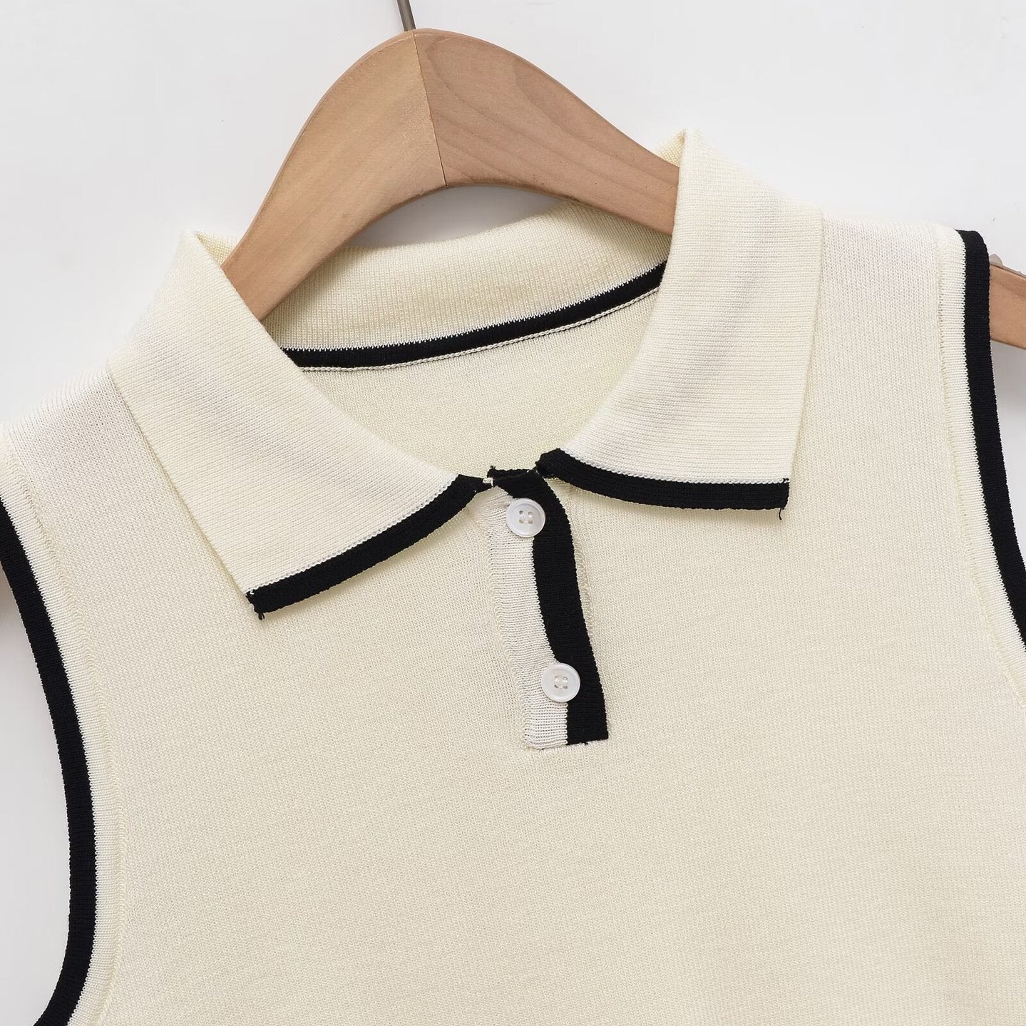 Collared Knit Crop Sweater