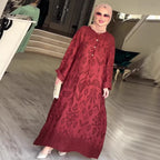 Autumn Floral Long-Sleeve Dress