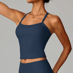 Magnifique gilet de yoga dos, haut de fitness séchant rapidement