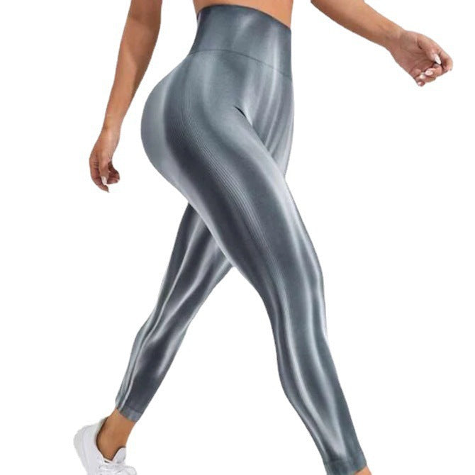 Pantalones de yoga de talle alto sin costuras Aurora teñidos con control de abdomen, leggings ajustados de entrenamiento, pantalones deportivos