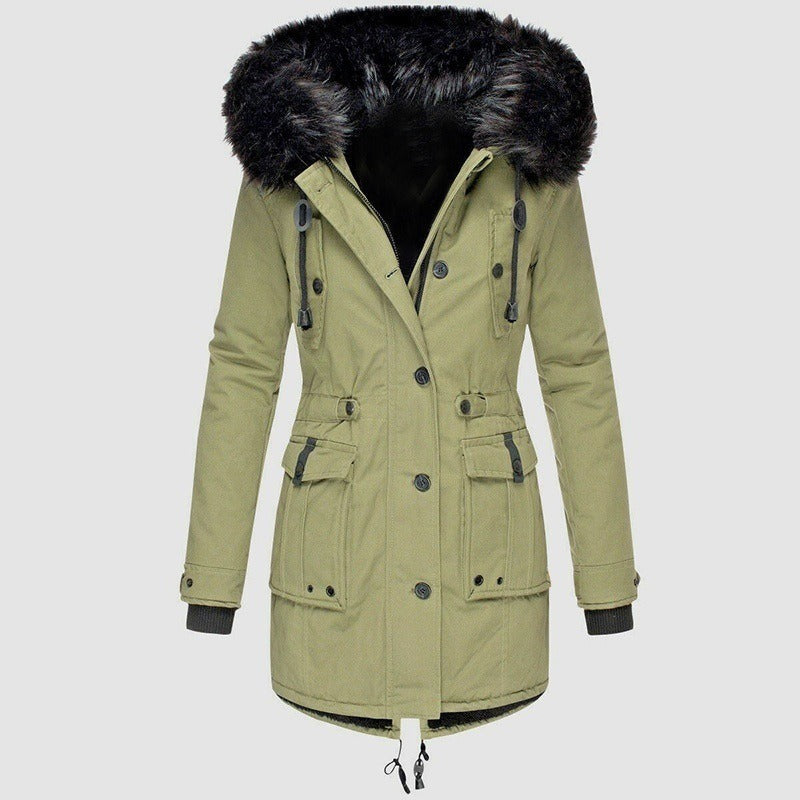 Faux-Fur Trim Parka Jacket