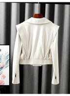 Oversized Genuine Leather Biker Jacket product image 3