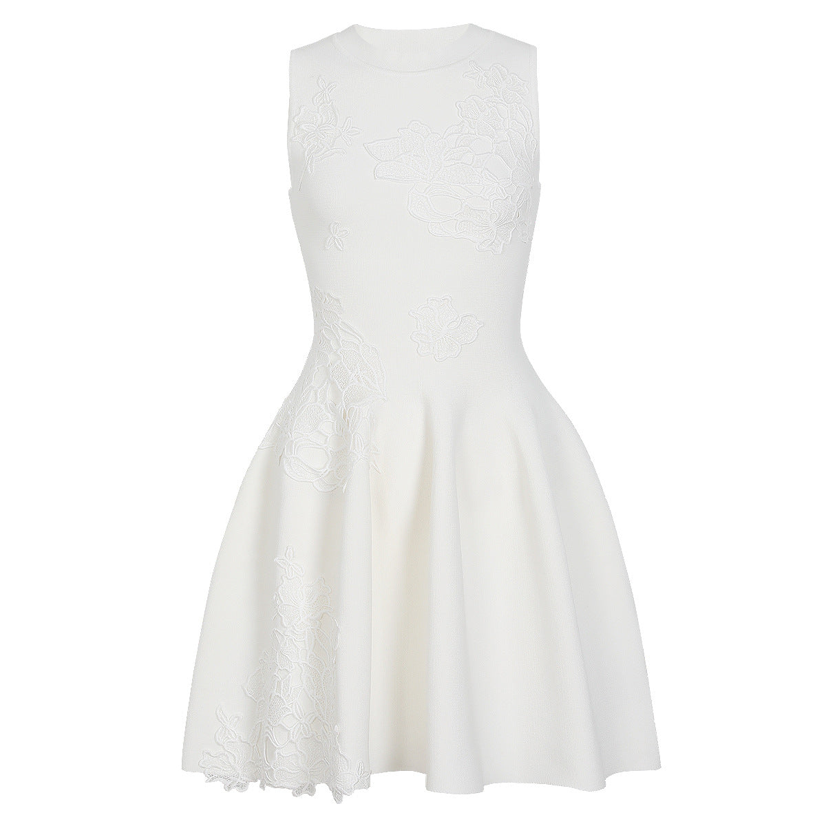 Mini-robe en maille sans manches
