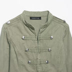 Button-Trim Slim-Fit Jacket