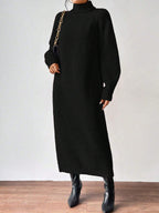 High-Neck Knit Maxi Dress — product image 13
