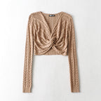 Pull Chic Tricot Croisé Ajoure