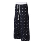 Pantalon de jogging droit à pois imprimés sur toute la surface