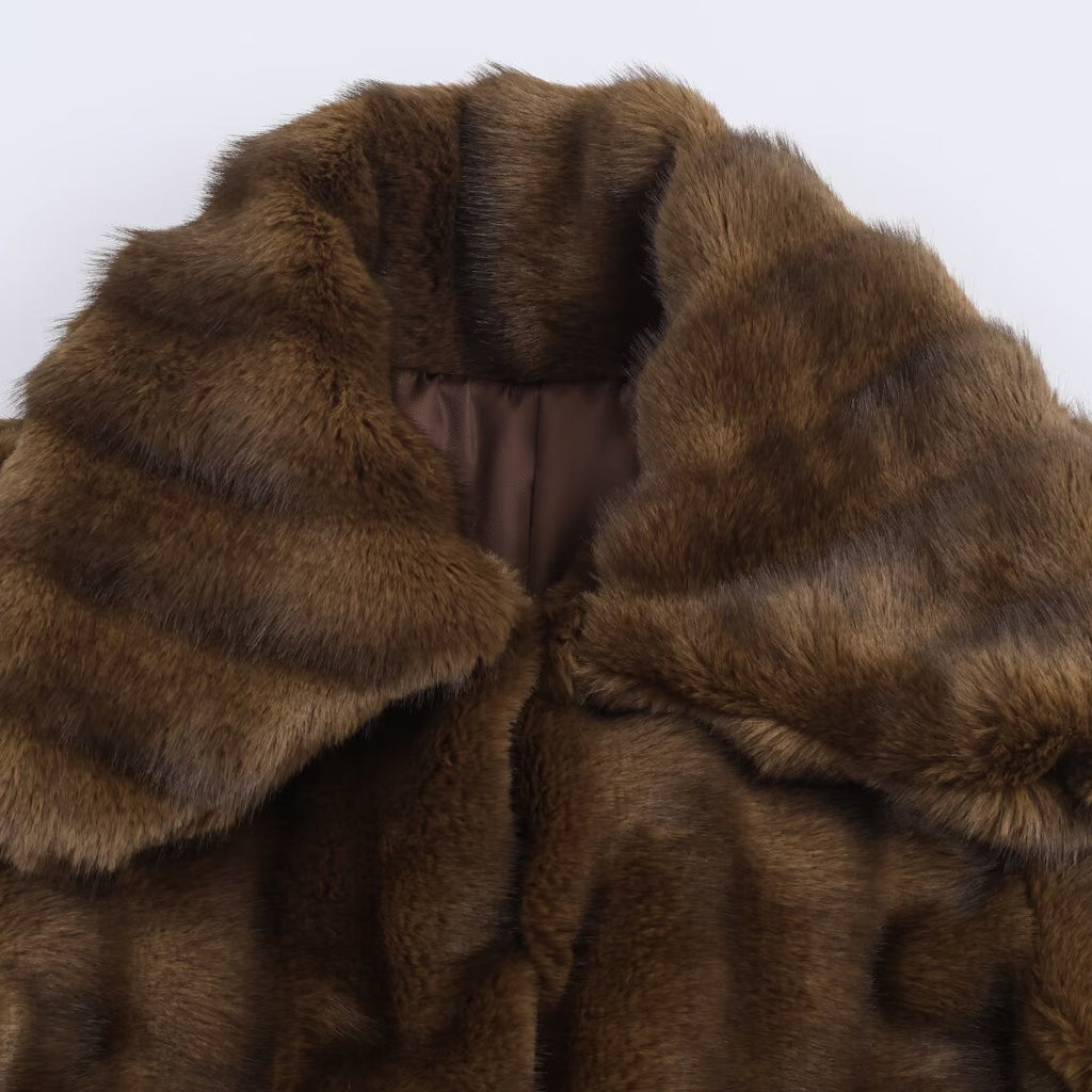 Cropped Faux-Fur Jacket