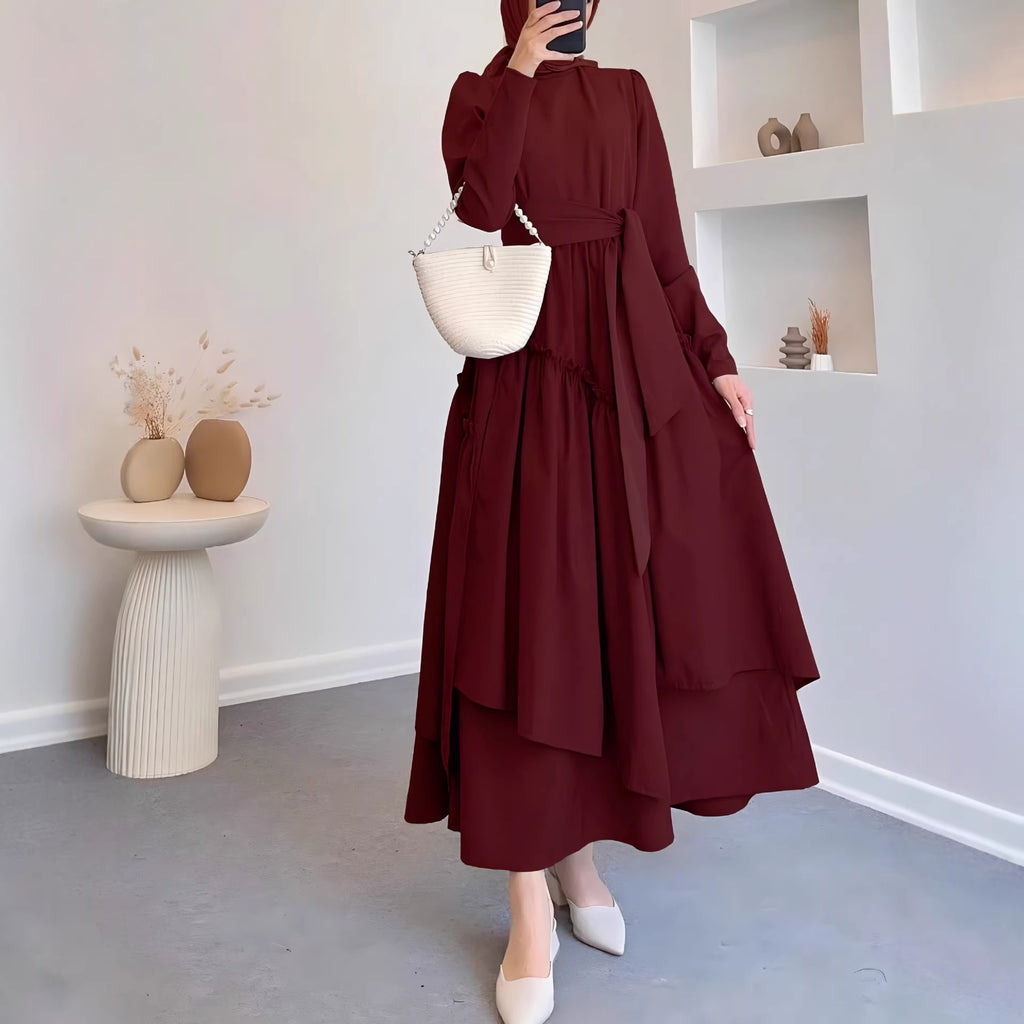 High-Waist Flowing Maxi Dress