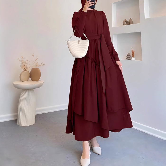 High-Waist Flowing Maxi Dress