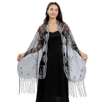Sequin-Embroidered Evening Cape