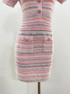 Vestido a rayas con bloques de color