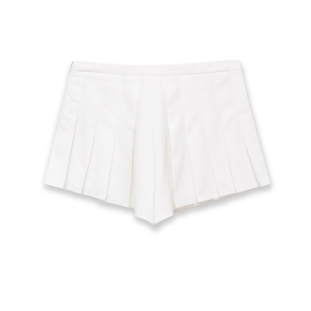 High-Waist Pleated Casual Shorts