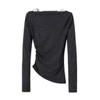 Pull en tricot chic à manches longues et blocs de couleurs