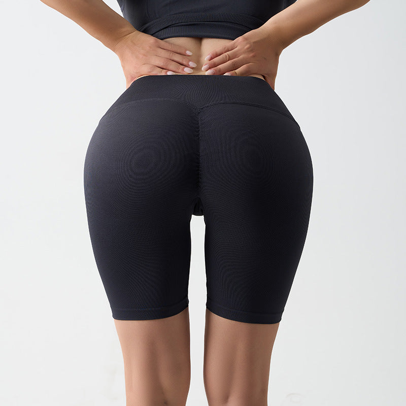 Seamless Tummy-Control Yoga Shorts