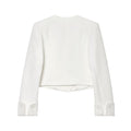 V-Neck Double-Breasted Blazer