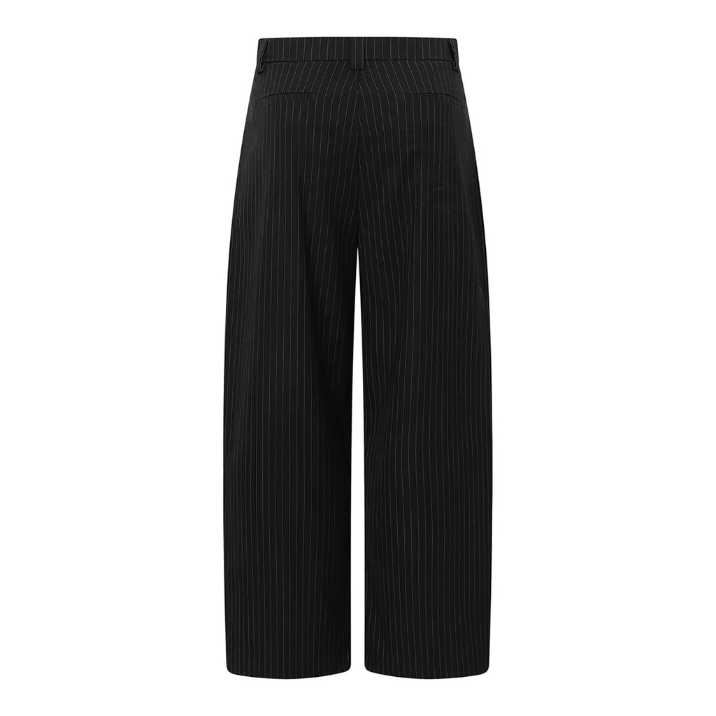Vertical-Stripe Draped Suit Trousers - view 4