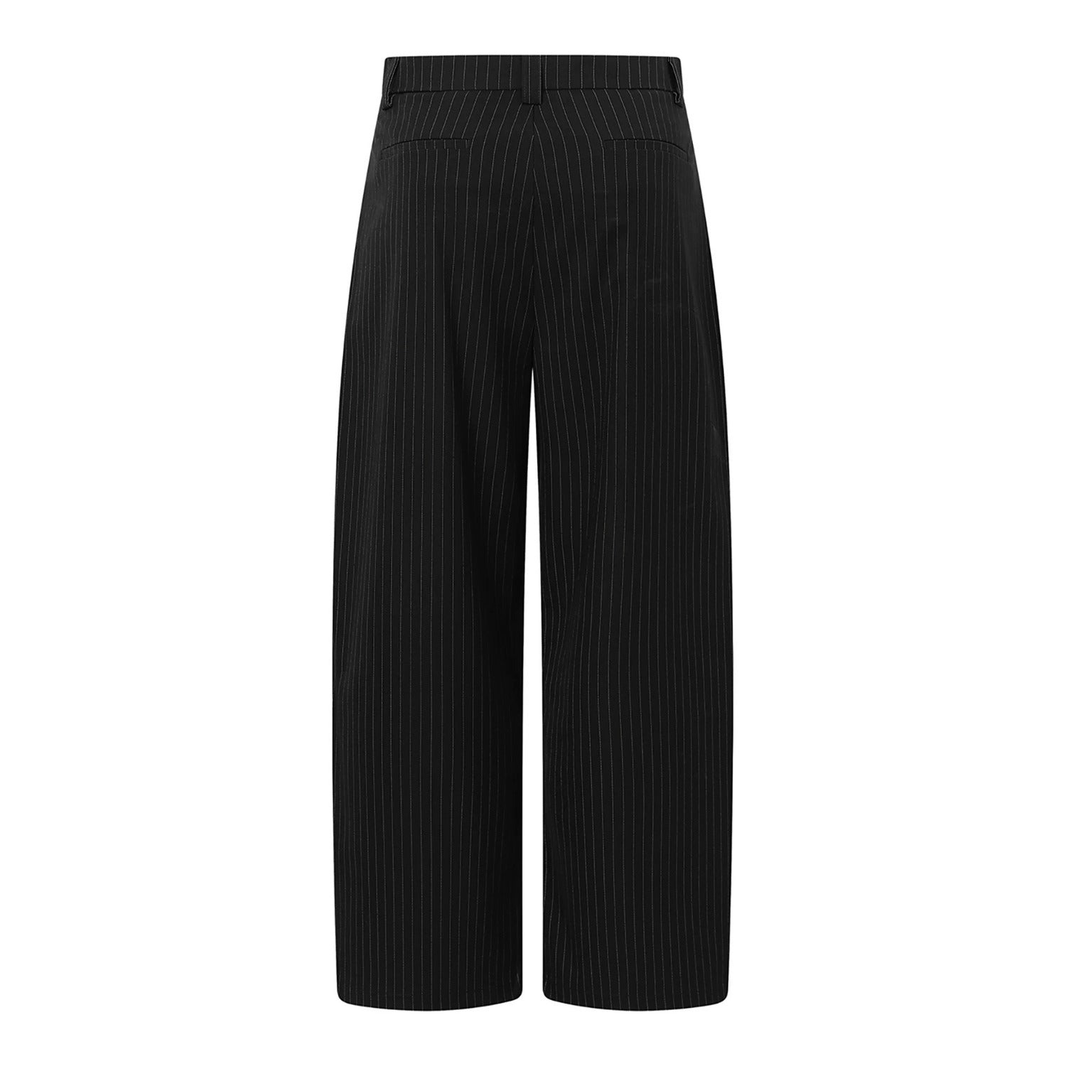 Pantalones de traje drapeados a rayas verticales