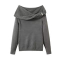 Pull ample en tricot pour femme, style niche, avec sens du design