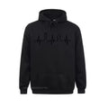 Sudadera con capucha de manga larga con estampado digital 3D Chess Heartbeat