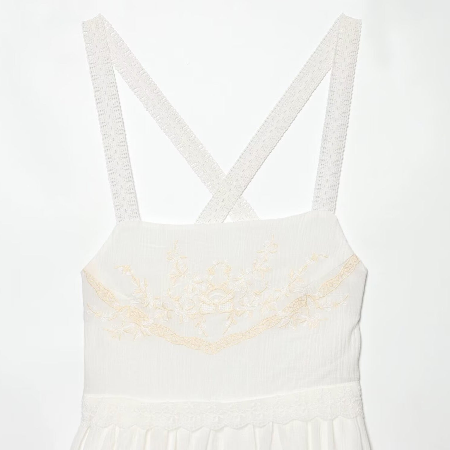 Embroidered Chiffon Mini Dress