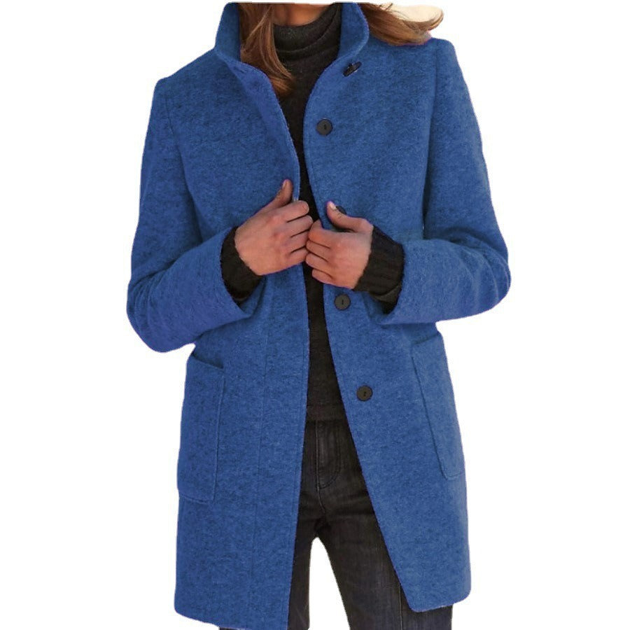 Stand-Collar Longline Coat