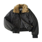 Cropped Hooded Puffer Jacket