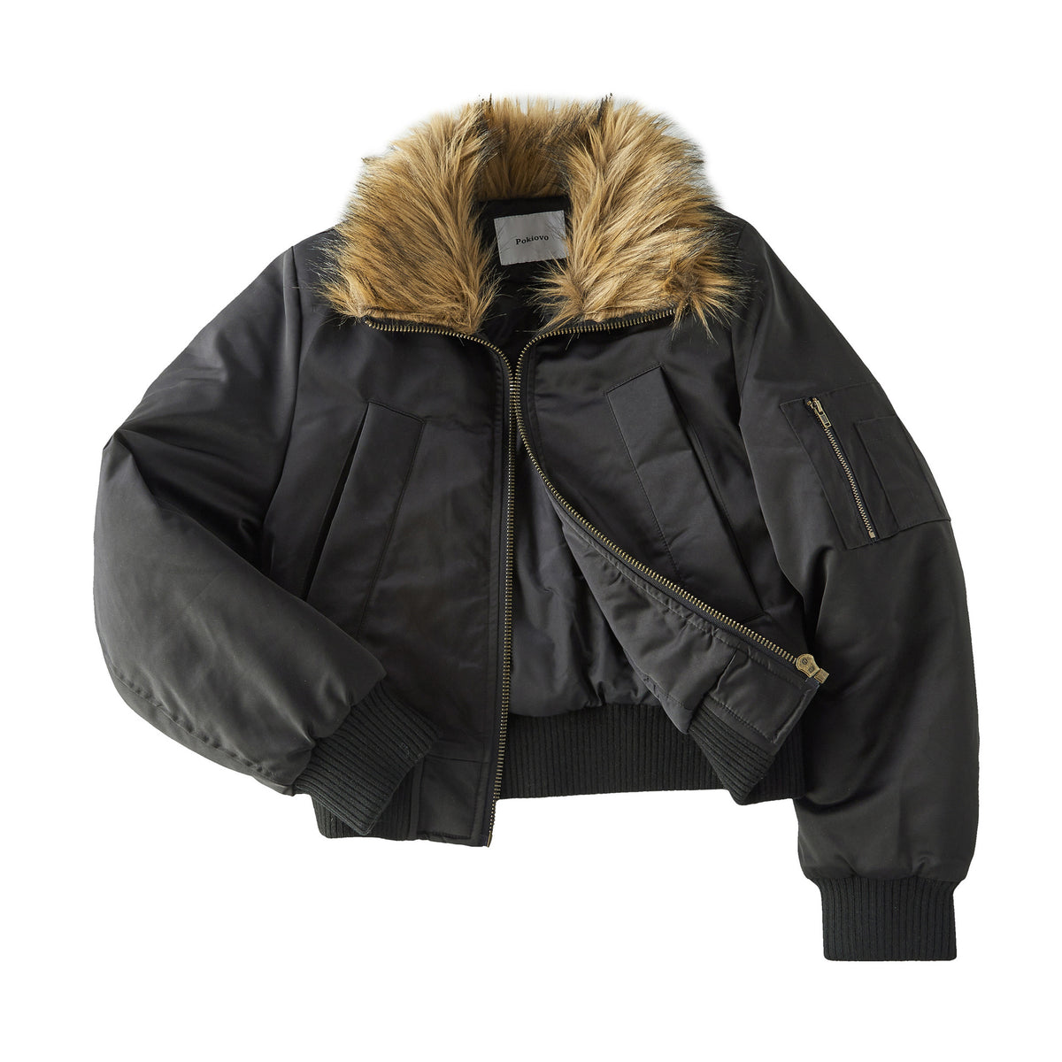 Cropped Hooded Puffer Jacket