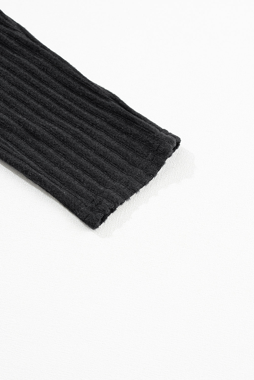 Legging en maille texturée côtelée à large ceinture gris foncé