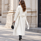 Double-Faced Belted Wool Coat