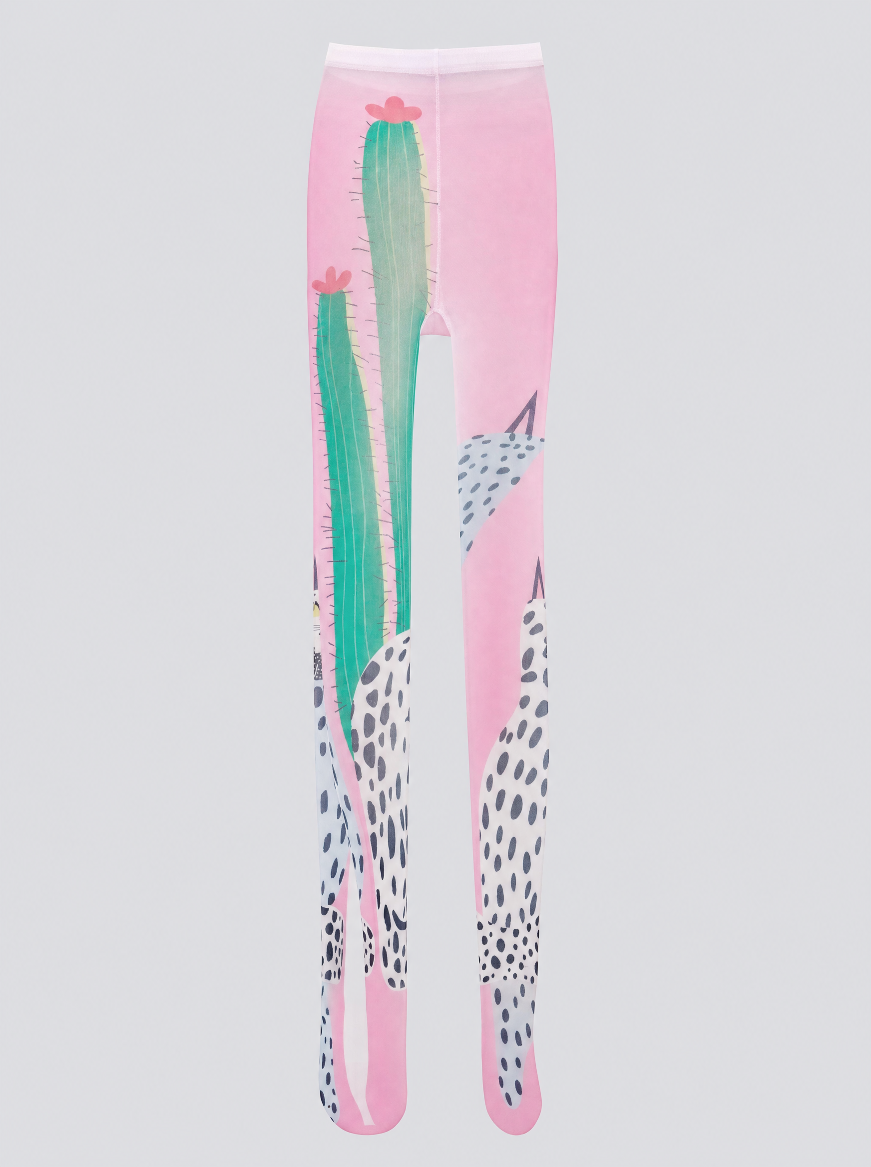 Cactus Leopard-Print Sheer Tights product view