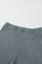 Legging côtelé gris foncé délavé style vintage