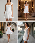 Corset-Waist Mini Dress lifestyle view