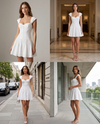 Corset-Waist Mini Dress lifestyle view