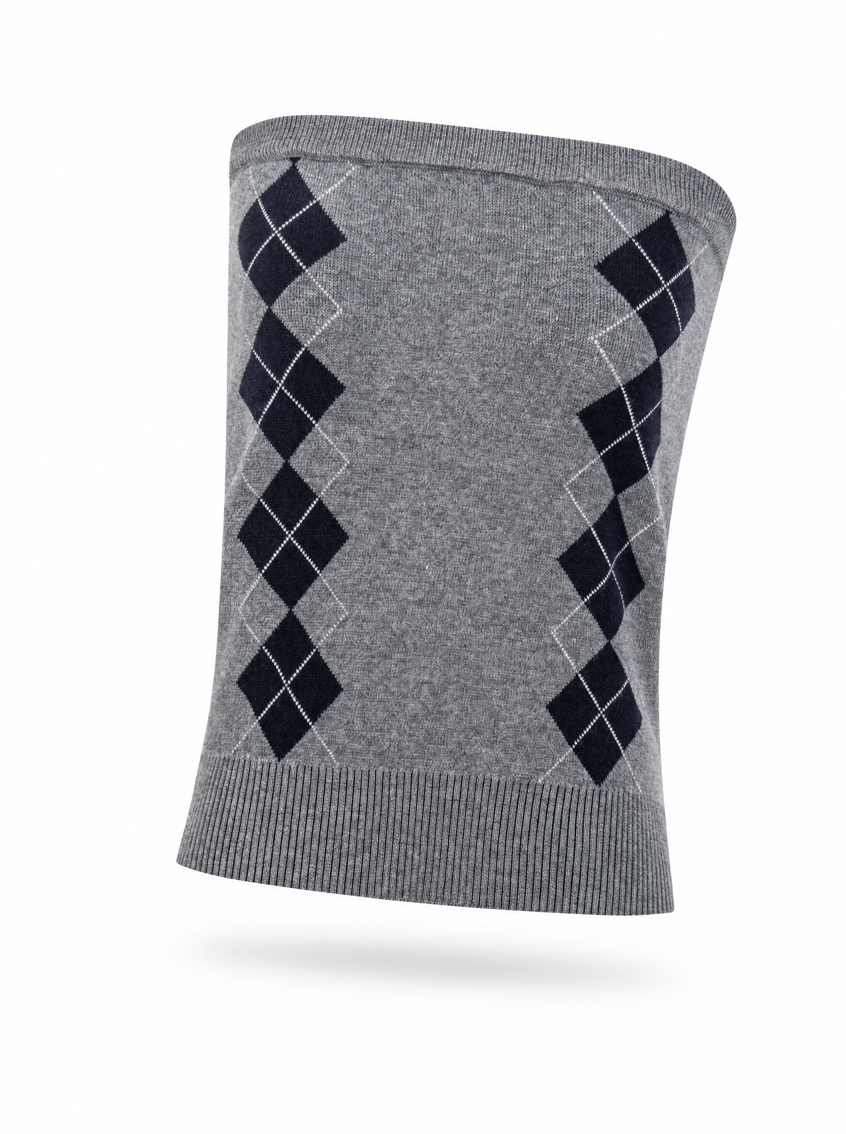 Diamond Color-Block Strapless Top 3D product view